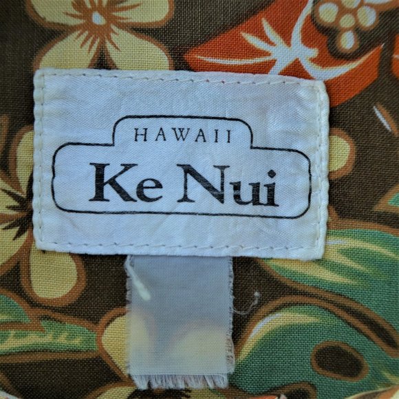 Vintage Ke Nui 80s Shirt Aloha Hula Girl Pineapple Floral Botanical Yoke Camp XL - Picture 8 of 9